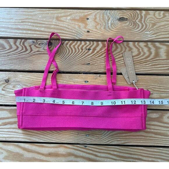 NWT Skims Knit Swim Bandeau Top & Skirt Set Size S/M Women’s Pink - Picture 8 of 15